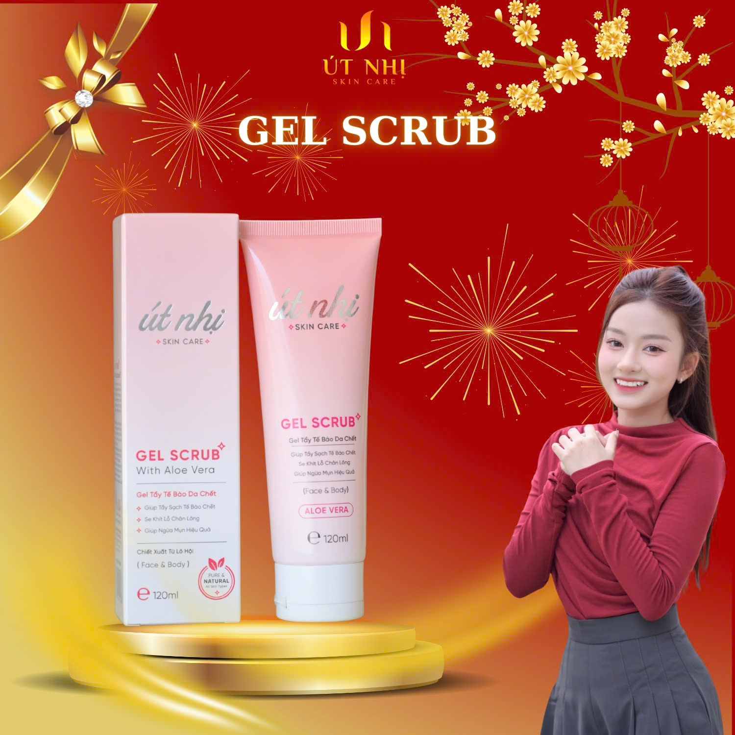 Gel Tẩy Tế Bào Da Chết 120ml  - Làm sạch da chết, Sáng da, Se khít lỗ chân lông phù hợp nhiều loại da